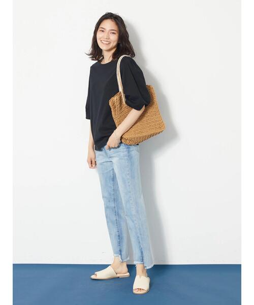 AMERICAN HOLIC（アメリカンホリック）の「袖コンシャスカットプルオーバー（Tシャツ/カットソー・レディース・ブラック/オフホワイト/ピンク・L/M）」の21枚目の写真