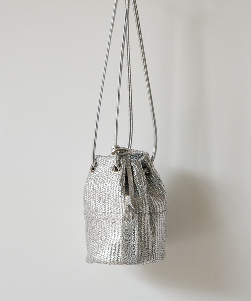 marco masi（マルコマージ）の「【MARCO MASI】ラフィアミニショルダーバッグ（ショルダーバッグ・レディース・ホワイト/シルバー/ブルー・FREE）」の6枚目の写真