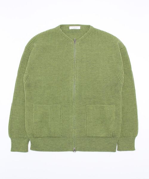 Import & Select(インポートアンドセレクト)の「【Select】 ノーカラー フロントZIP カーディガン(ニット/セーター・メンズ・ブラック/オリーブ/サックスブルー・FREE)」の2枚目の写真