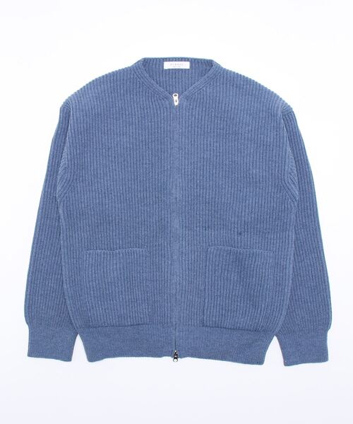 Import & Select(インポートアンドセレクト)の「【Select】 ノーカラー フロントZIP カーディガン(ニット/セーター・メンズ・ブラック/オリーブ/サックスブルー・FREE)」の3枚目の写真