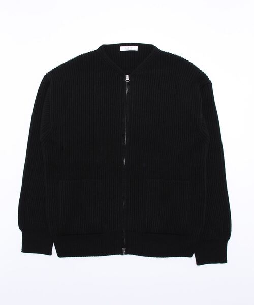 Import & Select(インポートアンドセレクト)の「【Select】 ノーカラー フロントZIP カーディガン(ニット/セーター・メンズ・ブラック/オリーブ/サックスブルー・FREE)」の1枚目の写真
