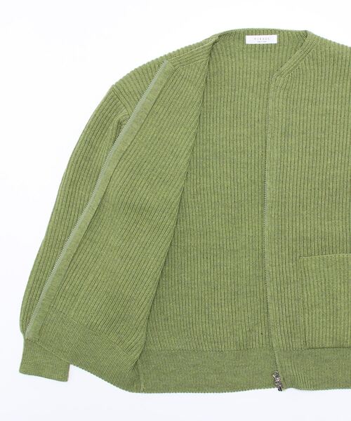Import & Select(インポートアンドセレクト)の「【Select】 ノーカラー フロントZIP カーディガン(ニット/セーター・メンズ・ブラック/オリーブ/サックスブルー・FREE)」の4枚目の写真