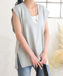 sango | Vネック前開きベスト(ベスト)