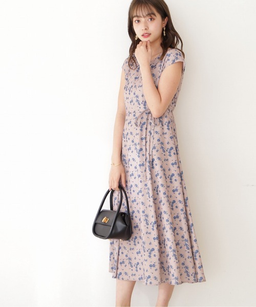 PROPORTION BODY DRESSING(プロポーションボディドレッシング)の「ニュアンスフラワーワンピース / 1212240506(ワンピース・レディース・ブラック/ベージュ・SMALL/MEDIUM)」の1枚目の写真