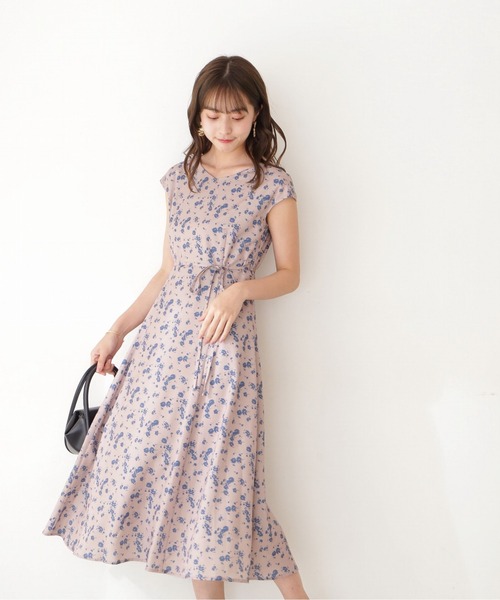 PROPORTION BODY DRESSING(プロポーションボディドレッシング)の「ニュアンスフラワーワンピース / 1212240506(ワンピース・レディース・ブラック/ベージュ・SMALL/MEDIUM)」の6枚目の写真