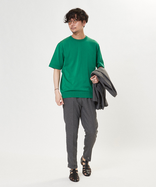 EDIFICE(エディフィス)の「ウォッシャブル サマーニット Tシャツ(ニット/セーター・メンズ・ネイビー/グレー/グリーン/マスタード/その他4/その他6・MEDIUM/LARGE)」の7枚目の写真