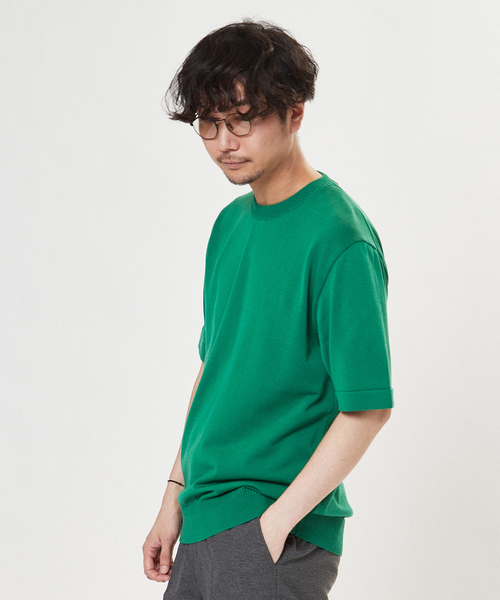 EDIFICE(エディフィス)の「ウォッシャブル サマーニット Tシャツ(ニット/セーター・メンズ・ネイビー/グレー/グリーン/マスタード/その他4/その他6・MEDIUM/LARGE)」の9枚目の写真