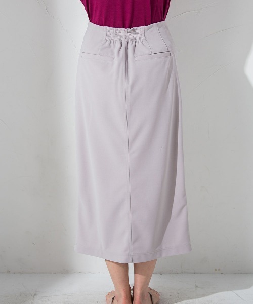 socolla(ソコラ)の「【socolla】ウエストダーツストレッチジョーゼットスカート(スカート・レディース・ブラック/パープル/グレー/オフホワイト・S/M)」の14枚目の写真