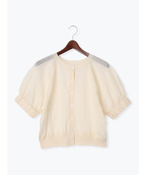 Te chichi TERRASSE（テチチテラス）の「◎袖ゴムカーディガン（カーディガン/ボレロ・レディース・ブラック/ベージュ/キャメル・ﾌﾘ-）」の3枚目の写真