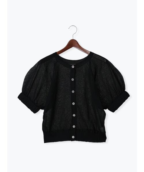 Te chichi TERRASSE（テチチテラス）の「◎袖ゴムカーディガン（カーディガン/ボレロ・レディース・ブラック/ベージュ/キャメル・ﾌﾘ-）」の2枚目の写真
