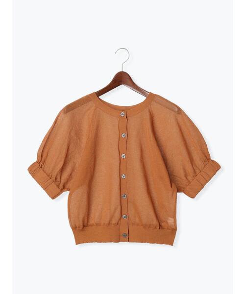 Te chichi TERRASSE（テチチテラス）の「◎袖ゴムカーディガン（カーディガン/ボレロ・レディース・ブラック/ベージュ/キャメル・ﾌﾘ-）」の4枚目の写真