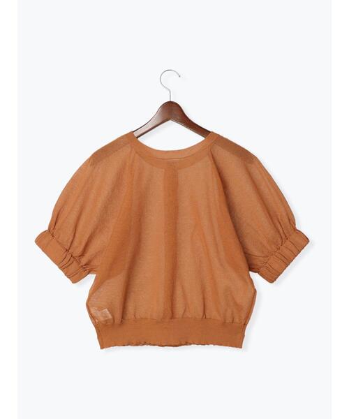 Te chichi TERRASSE（テチチテラス）の「◎袖ゴムカーディガン（カーディガン/ボレロ・レディース・ブラック/ベージュ/キャメル・ﾌﾘ-）」の5枚目の写真