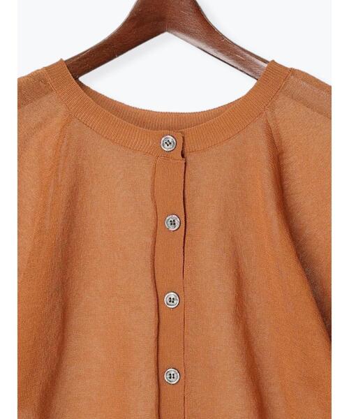 Te chichi TERRASSE（テチチテラス）の「◎袖ゴムカーディガン（カーディガン/ボレロ・レディース・ブラック/ベージュ/キャメル・ﾌﾘ-）」の6枚目の写真