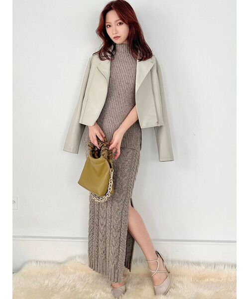 RESEXXY（リゼクシー）の「ライダースジャケット（ライダースジャケット・レディース・ブラック/ベージュ/ブラウン・FREE）」の4枚目の写真