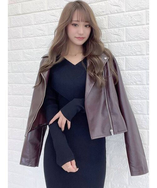 RESEXXY（リゼクシー）の「ライダースジャケット（ライダースジャケット・レディース・ブラック/ベージュ/ブラウン・FREE）」の8枚目の写真