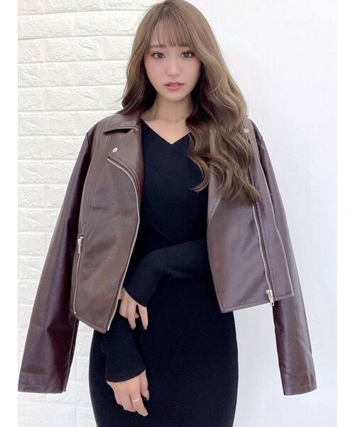 RESEXXY（リゼクシー）の「ライダースジャケット（ライダースジャケット・レディース・ブラック/ベージュ/ブラウン・FREE）」の9枚目の写真