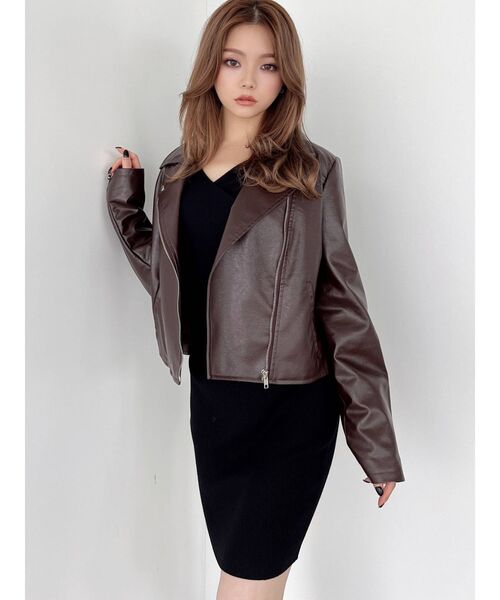 RESEXXY（リゼクシー）の「ライダースジャケット（ライダースジャケット・レディース・ブラック/ベージュ/ブラウン・FREE）」の13枚目の写真