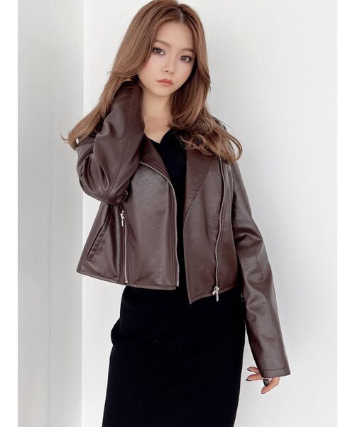 RESEXXY（リゼクシー）の「ライダースジャケット（ライダースジャケット・レディース・ブラック/ベージュ/ブラウン・FREE）」の14枚目の写真