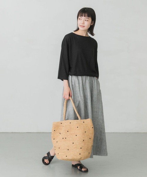 かぐれ（カグレ）の「リネン7分袖カットソー（Tシャツ