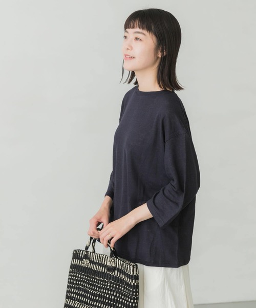 かぐれ　リネン　Tシャツ かぐれ（カグレ）の「リネン7分袖カットソー（Tシャツ