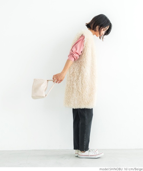 coca（coca）（コカ）の「ファーベスト（ベスト・レディース・ベージュ・ONE SIZE）」の11枚目の写真