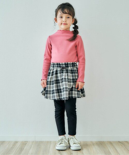 apres les cours(アプレレクール)の「メロウリブTシャツ(Tシャツ/カットソー・キッズ・その他2/アイボリー/ローズ/サックスブルー/イエロー/ブラック・80/90/100/110/120/130/140)」の12枚目の写真