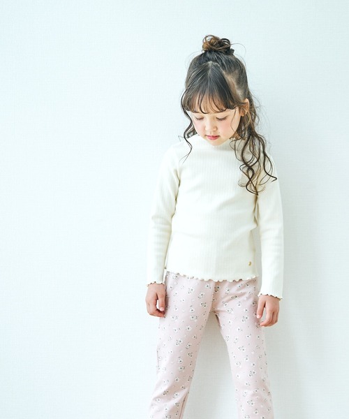 apres les cours(アプレレクール)の「メロウリブTシャツ(Tシャツ/カットソー・キッズ・その他2/アイボリー/ローズ/サックスブルー/イエロー/ブラック・80/90/100/110/120/130/140)」の7枚目の写真