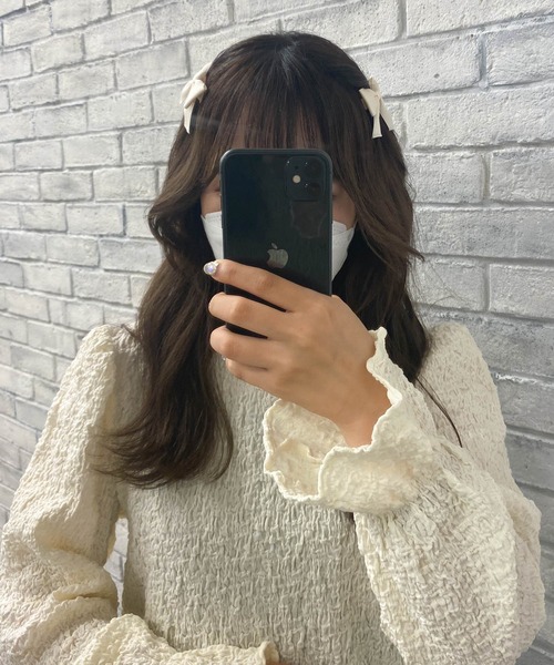 WEGO(ウィゴー)の「WEGO/【2点セット】リボンクリップ(ヘアピン・レディース・オフホワイト/ブラック・FREE)」の3枚目の写真