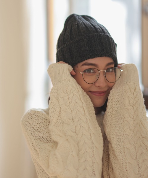 DONOBAN（ドノバン）の「リブ編みニット帽（ニットキャップ/ビーニー・レディース・チャコール/クリーム/グレー/マスタード・F）」の15枚目の写真