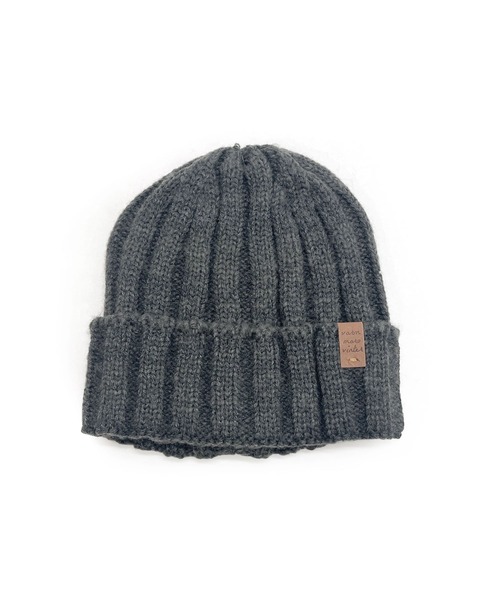 DONOBAN（ドノバン）の「リブ編みニット帽（ニットキャップ/ビーニー・レディース・チャコール/クリーム/グレー/マスタード・F）」の6枚目の写真