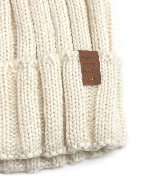 DONOBAN（ドノバン）の「リブ編みニット帽（ニットキャップ/ビーニー・レディース・チャコール/クリーム/グレー/マスタード・F）」の8枚目の写真