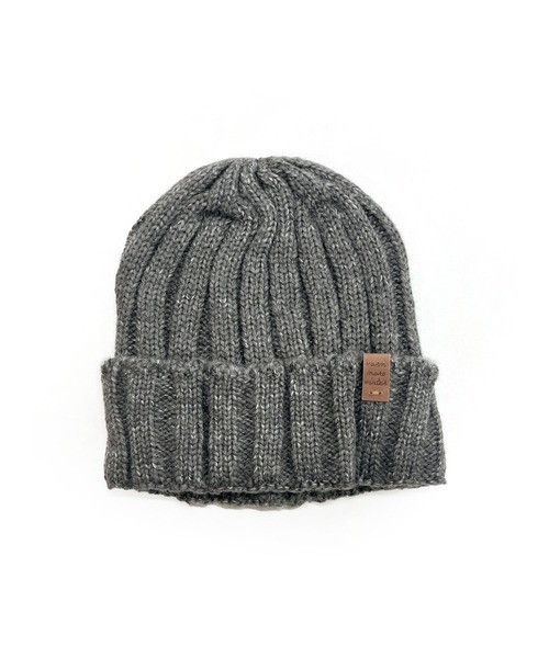 DONOBAN（ドノバン）の「リブ編みニット帽（ニットキャップ/ビーニー・レディース・チャコール/クリーム/グレー/マスタード・F）」の7枚目の写真