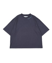 【Aim For】刺繍 バックプリント グラフィック オーバーサイズTシャツ