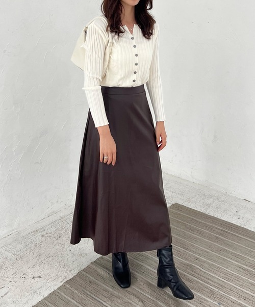 Lamoa(ラモア)の「Lamoa/リブニット コンパクト カーディガン(カーディガン/ボレロ・レディース・ホワイト/グレー/ブラック/アイボリー/ベージュ・FREE)」の6枚目の写真