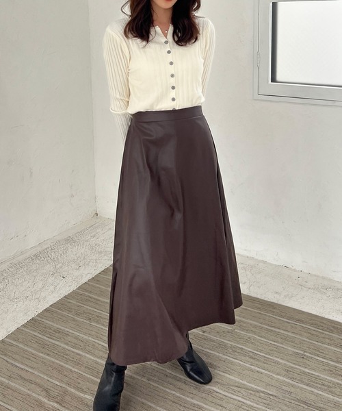 Lamoa(ラモア)の「Lamoa/リブニット コンパクト カーディガン(カーディガン/ボレロ・レディース・ホワイト/グレー/ブラック/アイボリー/ベージュ・FREE)」の8枚目の写真