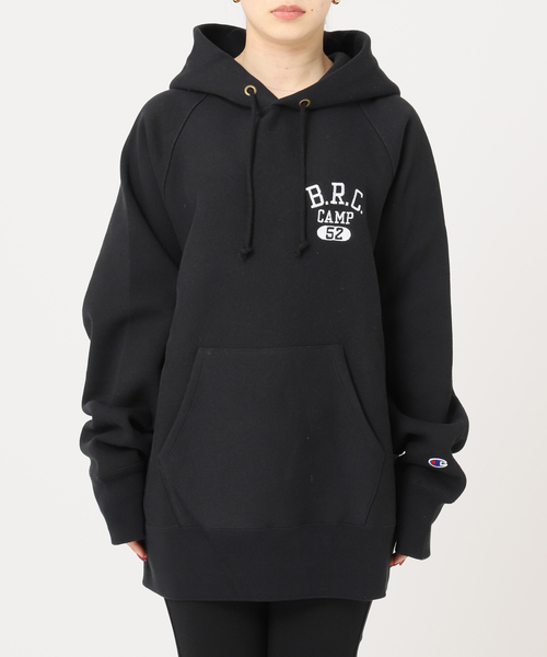 Champion（チャンピオン）の「別注【CHAMPION/チャンピオン】SMU Reverse weave Sweat Hoodie：フーディー（パーカー・レディース・チャコールグレー/ブラック/ネイビー・X-LARGE）」の12枚目の写真