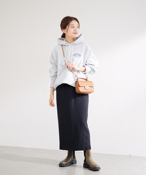 Champion（チャンピオン）の「別注【CHAMPION/チャンピオン】SMU Reverse weave Sweat Hoodie：フーディー（パーカー・レディース・チャコールグレー/ブラック/ネイビー・X-LARGE）」の21枚目の写真