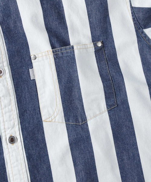 Levi's（リーバイス）の「【Levi's】オーバーヒッコリーシャツ（シャツ/ブラウス・メンズ・ホワイト・M/L）」の5枚目の写真