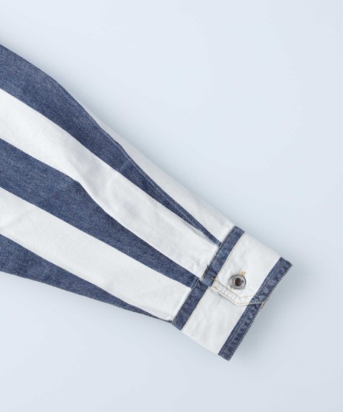 Levi's（リーバイス）の「【Levi's】オーバーヒッコリーシャツ（シャツ/ブラウス・メンズ・ホワイト・M/L）」の8枚目の写真