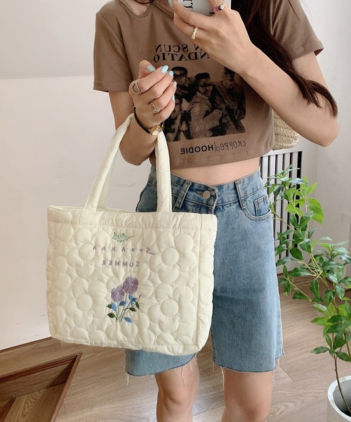 aimoha（アイモハ）の「フラワー刺繍トートバッグ（トートバッグ・レディース・ホワイト系その他/ホワイト系その他2/ホワイト系その他3/ホワイト系その他4・FREE）」の22枚目の写真