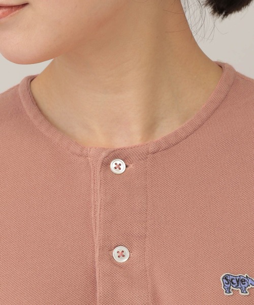 Scye（サイ）の「Curensology(カレンソロジー)/【Scye】ヘンリーポロシャツ（ポロシャツ・レディース・オレンジ・FREE）」の3枚目の写真