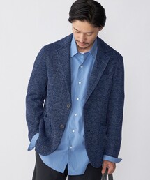 SHIPS:〈手洗い可能〉TEXBRID(R) 撚杢 畔編み 2ボタン ジャケット