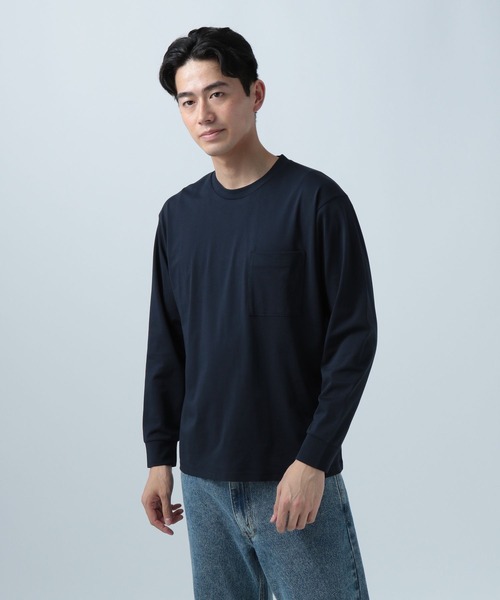 BAYFLOW（ベイフロー）の「FIRST LS Tシャツ（Tシャツ/カットソー・メンズ・ネイビー/グレー/グリーン・MEDIUM/LARGE）」の3枚目の写真