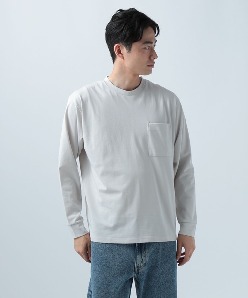 BAYFLOW（ベイフロー）の「FIRST LS Tシャツ（Tシャツ/カットソー・メンズ・ネイビー/グレー/グリーン・MEDIUM/LARGE）」の2枚目の写真