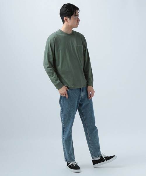 BAYFLOW（ベイフロー）の「FIRST LS Tシャツ（Tシャツ/カットソー・メンズ・ネイビー/グレー/グリーン・MEDIUM/LARGE）」の4枚目の写真