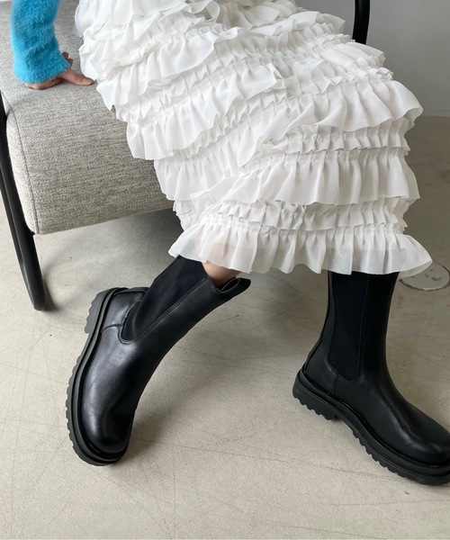 SANSeLF（サンセルフ）の「サイドゴアブーツ【SANSeLF】sans22a002（ブーツ・レディース・ブラック・40/38/39/35/36/37）」の16枚目の写真