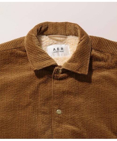ADAM ET ROPE'(アダムエロペ)の「【WEB限定】《コーデュロイ/ボア》ドロップショルダー ワイド コーチジャケット(ブルゾン・メンズ・ダークブラウン/モスグリーン/ネイビー/ブラック/ブラウン系その他・L/LL/M)」の6枚目の写真