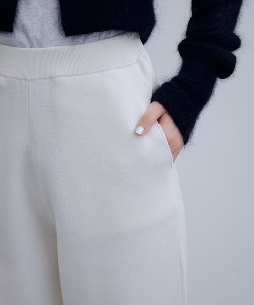 ADAM ET ROPE'（アダムエロペ）の「ニット裾リブパンツ（その他パンツ・レディース・ブラック/キナリ・FREE）」の11枚目の写真