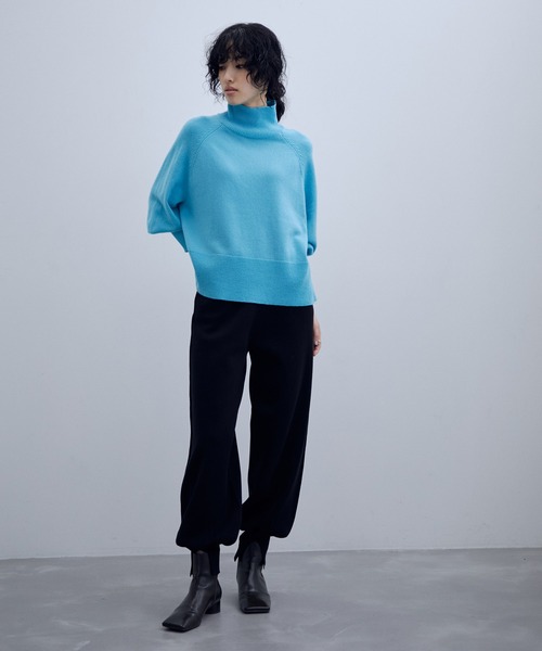 ADAM ET ROPE'（アダムエロペ）の「ニット裾リブパンツ（その他パンツ・レディース・ブラック/キナリ・FREE）」の13枚目の写真