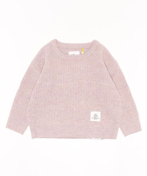 Smoothy（スムージー）の「SMOOTHY Mix Knit / スムージー ミックスニット（ニット/セーター・キッズ・サックスブルー/スモークピンク・LARGE/MEDIUM/X-LARGE/SMALL）」の4枚目の写真